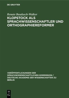 Cover Klopstock als Sprachwissenschaftler und Orthographiereformer (eBook, PDF)