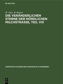 Cover Die veränderlichen Sterne der nördlichen Milchstraße, Teil VIII (eBook, PDF)