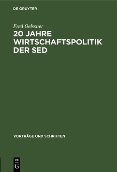 Cover 20 Jahre Wirtschaftspolitik der Sed (eBook, PDF)