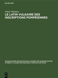 Cover Le latin vulgaire des inscriptions pompéiennes (eBook, PDF)