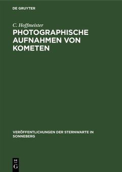 Cover Photographische Aufnahmen von Kometen (eBook, PDF)