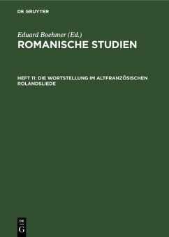 Cover Die Wortstellung im altfranzösischen Rolandsliede (eBook, PDF)