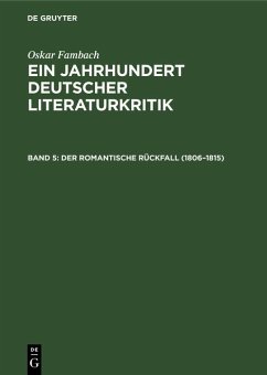 Der romantische Rückfall (1806-1815) (eBook, PDF) - Fambach, Oskar