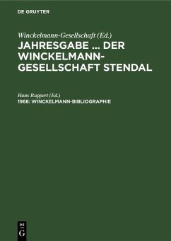 Cover Winckelmann-Bibliographie (eBook, PDF)