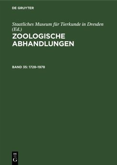 Cover 250 Jahre Staatliches Museum für Tierkunde Dresden 1728-1978 (eBook, PDF)
