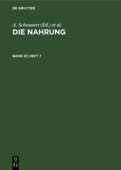 Cover Die Nahrung. Band 27, Heft 7 (eBook, PDF)