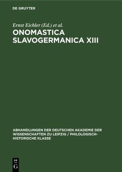 Cover Onomastica Slavogermanica XIII (eBook, PDF)