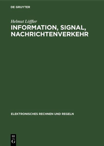 Information, Signal, Nachrichtenverkehr (eBook, PDF)