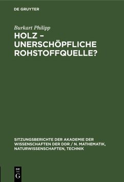 Cover Holz, unerschöpfliche Rohstoffquelle? (eBook, PDF)