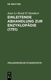 Einleitende Abhandlung zur Enzyklopädie (1751) (eBook, PDF)