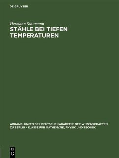 Stähle bei tiefen Temperaturen (eBook, PDF) - Schumann, Hermann