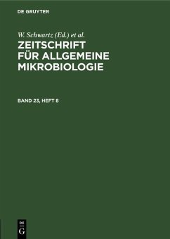 Cover Zeitschrift für Allgemeine Mikrobiologie. Band 23, Heft 8 (eBook, PDF)