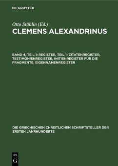 Cover Register, Teil 1: Zitatenregister, Testimonienregister, Initienregister für die Fragmente, Eigennamenregister (eBook, PDF)
