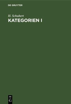 Cover Kategorien I (eBook, PDF)