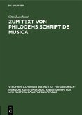 Zum Text von Philodems Schrift De Musica (eBook, PDF)