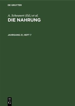 Cover Die Nahrung. Jahrgang 21, Heft 7 (eBook, PDF)