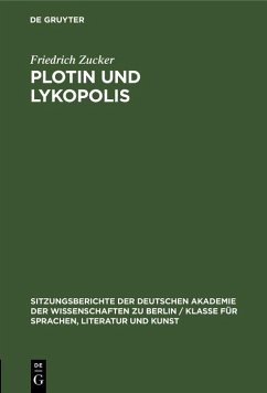 Cover Plotin und Lykopolis (eBook, PDF)