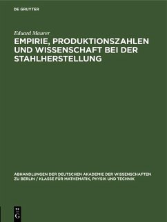 Cover Empirie, Produktionszahlen und Wissenschaft bei der Stahlherstellung (eBook, PDF)