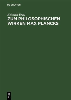 Zum philosophischen Wirken Max Plancks (eBook, PDF) - Vogel, Heinrich