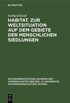 Cover Habitat. Zur Weltsituation auf dem Gebiete der menschlichen Siedlungen (eBook, PDF)