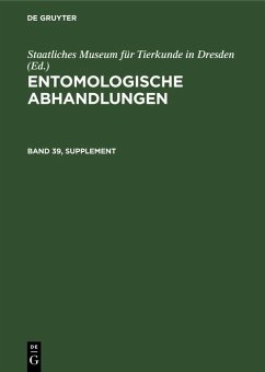 Cover Entomologische Abhandlungen. Band 39, Supplement (eBook, PDF)