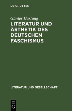Cover Literatur und Ästhetik des deutschen Faschismus (eBook, PDF)