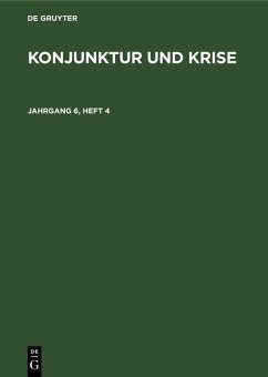 Konjunktur und Krise. Jahrgang 6, Heft 4 (eBook, PDF)