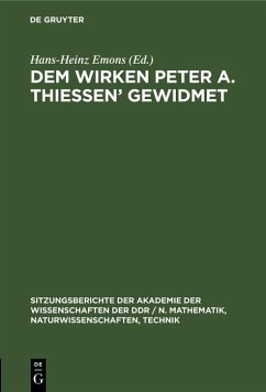 Cover Dem Wirken Peter A. Thiessen' gewidmet (eBook, PDF)