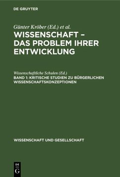 Cover Kritische Studien zu bürgerlichen Wissenschaftskonzeptionen (eBook, PDF)