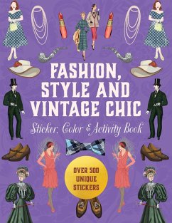 Cover Fashion, Style and Vintage Chic Sticker, Color & Activity Book