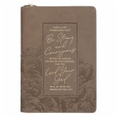 Journal Classic Zip Brown Strong & Courageous Josh. 1:9