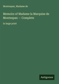 Cover Memoirs of Madame la Marquise de Montespan - Complete