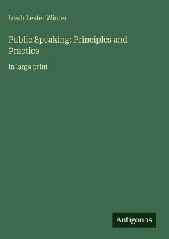 Cover Public Speaking; Principles and Practice