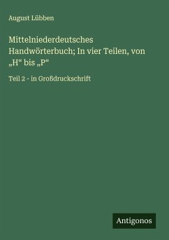 Cover Mittelniederdeutsches Handwörterbuch; In vier Teilen, von 