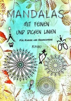 Cover Mandalas mit feinen und dicken Linien