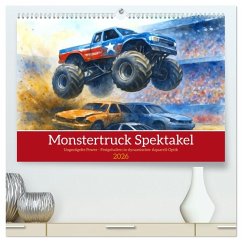 Monstertruck Spektakel (hochwertiger Premium Wandkalender 2026 DIN A2 quer), Kunstdruck in Hochglanz Monstertruck Spektakel (hochwertiger Premium Wandkalender 2026 DIN A2 quer), Kunstdruck in Hochglanz