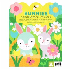 Cover Bunnies Coloring Book + Stickers