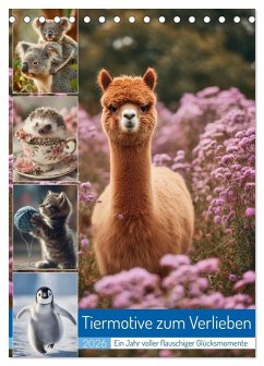 Tiermotive zum Verlieben (Tischkalender 2026 DIN A5 hoch), CALVENDO Monatskalender Tiermotive zum Verlieben (Tischkalender 2026 DIN A5 hoch), CALVENDO Monatskalender