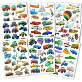 150 hautfreundliche Kindertattoos - Thema: Fahrzeughelden