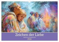 Zeichen der Liebe - Malerische Fantasiewerke (Wandkalender 2026 DIN A3 quer), CALVENDO Monatskalender