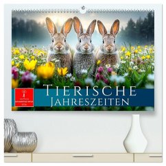 Tierische Jahreszeiten (hochwertiger Premium Wandkalender 2026 DIN A2 quer), Kunstdruck in Hochglanz