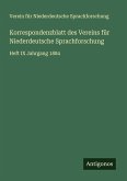 Korrespondenzblatt des Vereins für Niederdeutsche Sprachforschung