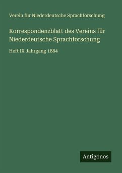 Cover Korrespondenzblatt des Vereins für Niederdeutsche Sprachforschung