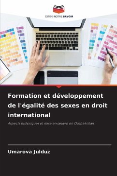 Cover Formation et développement de l'égalité des sexes en droit international