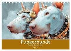 Cover Punkerhunde - Witzige Illustrationen (Wandkalender 2026 DIN A3 quer), CALVENDO Monatskalender