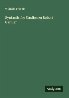 Cover Syntactische Studien zu Robert Garnier