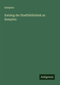 Cover Katalog der Stadtbibliothek zu Kempten