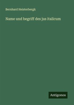 Cover Name und begriff des jus italicum