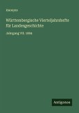 Württembergische Vierteljahrshefte für Landesgeschichte