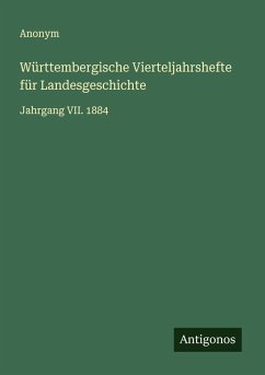 Cover Württembergische Vierteljahrshefte für Landesgeschichte
